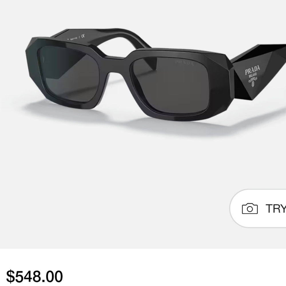 Prada Black Geometric Sunglasses